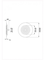 Bugnatese Wellness ívelt fejzuhany 25cm, króm 19829CR