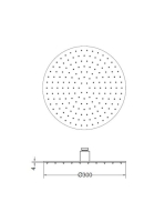 Bugnatese Wellness ívelt fejzuhany 30cm, króm 19835CR