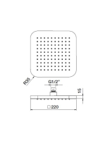 Bugnatese Wellness lekerekített fejzuhany 22cm, króm 19836CR