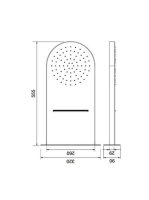 Bugnatese Szauna fejzuhany, króm 19841CR