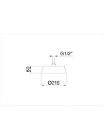 Bugnatese Vintage ívelt fejzuhany 21,5cm, bronz 19846BR
