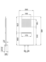 Bugnatese Szauna szögletes fejzuhany, króm 19847CR