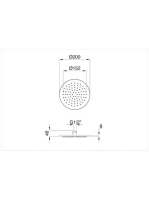 Bugnatese Wellness ívelt műanyag fejzuhany 20cm, bronz 19848BR