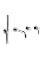 Bugnatese Kobuk falsík alatti kádcsaptelep zuhanyszettel, króm 2201CR