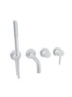 Bugnatese Kobuk falsík alatti kádcsaptelep zuhanyszettel, matt fehér 2201BI