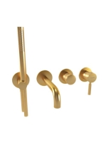 Bugnatese Kobuk falsík alatti kádcsaptelep zuhanyszettel, szálcsiszolt arany 2201OS