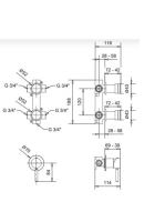 Bugnatese Kobuk falsík alatti egykaros zuhanycsaptelep 2 fogyasztóhoz, bronz 2205BR
