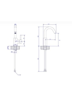 Bugnatese Kobuk mosdócsaptelep click-clack leeresztővel, matt fekete 2213SCNE