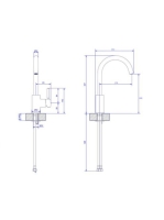 Bugnatese Kobuk magas mosdócsaptelep leeresztő nélkül, matt fehér 2217SBI