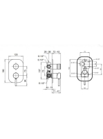 Bugnatese Kobuk falsík alatti zuhanycsaptelep 4 fogyasztóhoz, bronz 2232BR