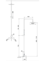 Bugnatese Kobuk zuhanyrendszer, matt fehér 2236CBI