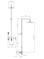 Bugnatese Kobuk zuhanyrendszer, bronz 2242CBR