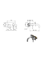 Bugnatese Kobuk fali mosdócsaptelep leeresztő nélkül, bronz 2243BR
