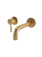 Bugnatese Kobuk falsík alatti 2-lyukas mosdócsaptelep, szálcsiszolt arany 2245OS