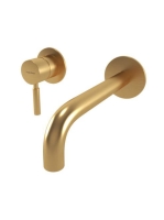 Bugnatese Kobuk falsík alatti 2-lyukas mosdócsaptelep 22 cm-es kifolyóval, szálcsiszolt arany 2246OS