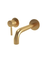 Bugnatese Kobuk falsík alatti 2-lyukas mosdócsaptelep 19 cm-es kifolyóval, fix kötési távolsággal, szálcsiszolt arany 2251OS