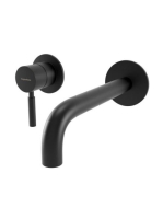 Bugnatese Kobuk falsík alatti 2-lyukas mosdócsaptelep 19 cm-es kifolyóval, fix kötési távolsággal, leeresztővel, matt fekete 2251SCNE