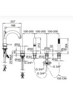 Bugnatese Kobuk 4-lyukú kádcsaptelep, bronz 2255BR