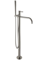 Bugnatese Kobuk szabadonálló kádcsaptelep zuhanyszettel, rozsdamentes acél hatású 2260NS