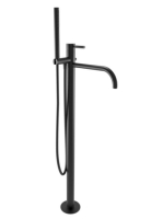 Bugnatese Kobuk szabadonálló kádcsaptelep zuhanyszettel, matt fekete 2260NE