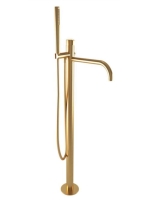 Bugnatese Kobuk szabadonálló kádcsaptelep zuhanyszettel, szálcsiszolt arany 2260OS