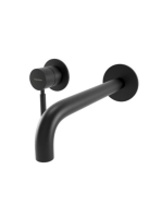 Bugnatese Kobuk falsík alatti 2-lyukas mosdócsaptelep 22 cm-es kifolyóval, fix kötési távolsággal, matt fekete 2265NE