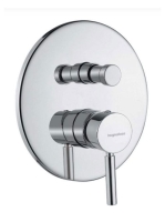 Bugnatese Kobuk falsík alatti zuhanycsaptelep 2 fogyasztóhoz, króm 2272CR