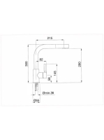 Bugnatese Kobuk mosogatócsaptelep, bronz 2288BR