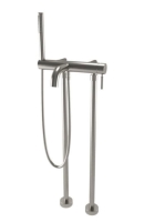 Bugnatese Kobuk szabadonálló kádcsaptelep zuhanyszettel, rozsdamentes acél hatású 2290PNS