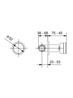 Bugnatese Kobuk 1/2" csempeszelep, szálcsiszolt arany 2294OS