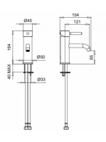 Bugnatese Kobuk Fix mosdócsaptelep leeresztő nélkül, bronz 2313SBR
