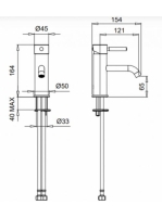 Bugnatese Kobuk Fix mosdócsaptelep click-clack leeresztővel, szálcsiszolt arany 2313SCOS