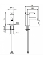 Bugnatese Kobuk Fix mosdócsaptelep leeresztő nélkül, króm 2313SCR