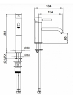 Bugnatese Kobuk Fix mosdócsaptelep 15,5 cm-es kifolyóval, click-clack leeresztővel, szálcsiszolt arany 2314SCOS