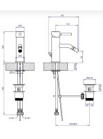 Bugnatese Kobuk bidécsaptelep húzórudas leeresztővel szálcsiszolt arany színben 2323OS