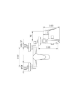 Bugnatese Century kádcsaptelep zuhanyszettel, króm 3602CR