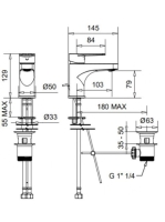 Bugnatese Century mosdócsaptelep leeresztővel, króm 3613CR