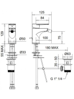 Bugnatese Century bidécsaptelep leeresztővel, króm 3623CR