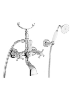 Bugnatese Revival kádcsaptelep zuhanyszettel, króm/arany 402CRDO