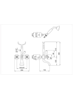 Bugnatese Revival kádcsaptelep zuhanyszettel, arany 402DO