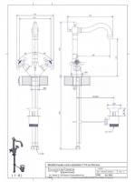 Bugnatese Revival mosdócsaptelep leeresztővel, króm 434CR