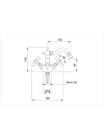 Bugnatese Revival bidé csaptelep leeresztővel, króm/arany 444CRDO