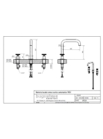 Bugnatese Millenovecinquanta 3-lyukas mosdócsaptelep, click-clack leeresztővel, króm 4512SCCR