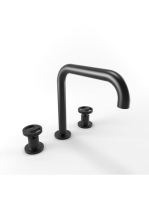 Bugnatese Millenovecinquanta 3-lyukas mosdócsaptelep, leeresztő nélkül, matt fekete 4512SNE