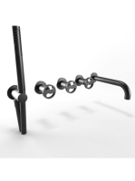 Bugnatese Millenovecinquanta falsík alatti zuhanyrendszer, matt fekete 4519NE