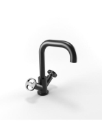 Bugnatese Millenovecinquanta mosdócsaptelep leeresztővel, matt fekete 4534NE