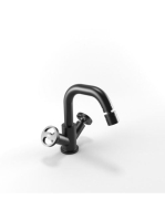 Bugnatese Millenovecinquanta bidé csaptelep leeresztővel, matt fekete 4544NE