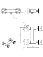 Bugnatese Millenovecinquanta zuhanycsaptelep, matt fekete 4546NE