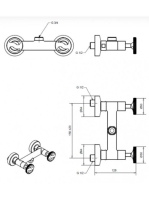 Bugnatese Millenovecinquanta zuhanycsaptelep 3/4"-es csatlakozással, króm 4547CR
