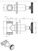 Bugnatese Millenovecinquanta csempeszelep 1/2" csatlakozással, matt fekete 4560NE